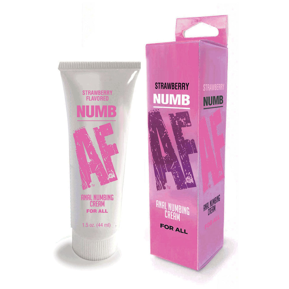 Numb AF - Strawberry - Strawberry Flavoured Anal Numbing Cream - 44 ml Tube Little Genie